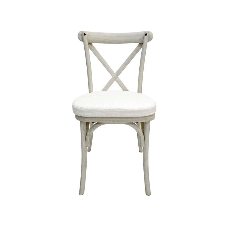 F-CH102-WH Carissa cross-back chair in white