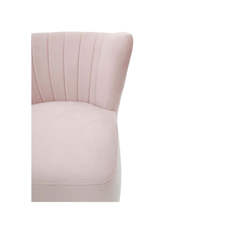 F-AC103-LP Ella accent chair in light pink velvet with gold legs