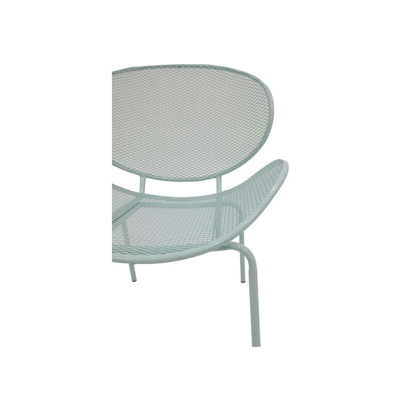 F-AC127-GM Morgan accent chair with mint green metal frame