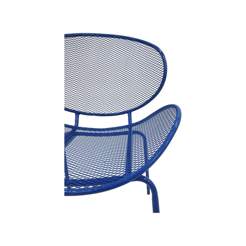 F-AC127-RB Morgan accent chair with royal blue metal frame
