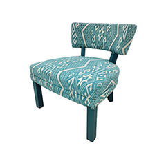 Orla Accent Chair - Turquoise + White ​F-AC170-TW