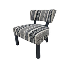 Lacey Accent Chair - Black + Cream ​F-AC172-BC