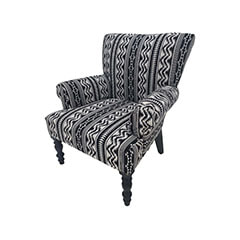 Winslow Accent Chair - Black + White F-AC174-BW