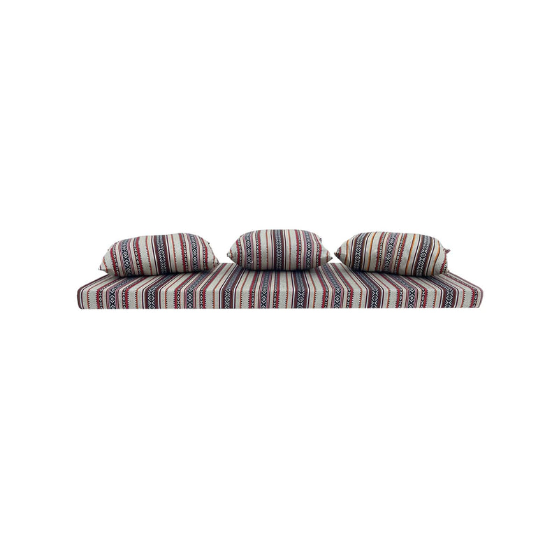 F-AK281-CR Type 1 Arabic seating set with one base cushions & three pillows in cream fabric