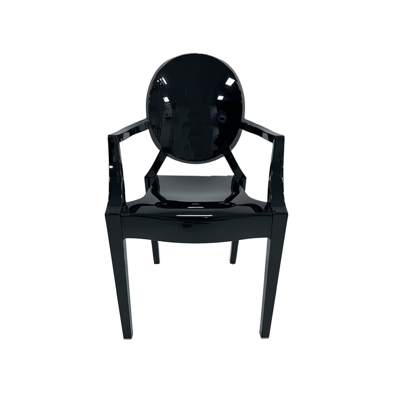 F-AR106-BL Ghost armchair in black acrylic