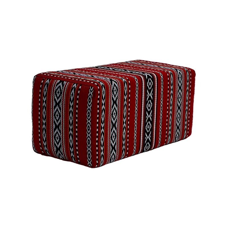 F-AS420-DR Arabic armrest in dark red fabric