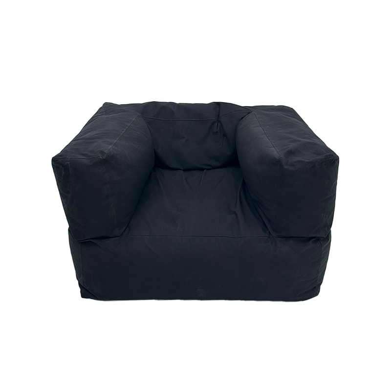 F-BB101-BL Vancouver bean bag armchair in black fabric