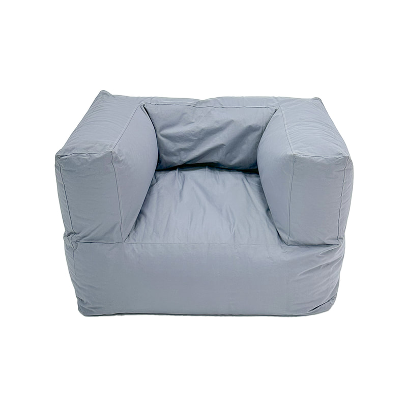 F-BB101-GY Vancouver bean bag armchair in grey fabric