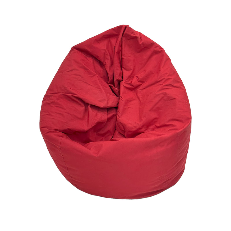 F-BB103-RE Miami bean bag in red fabric