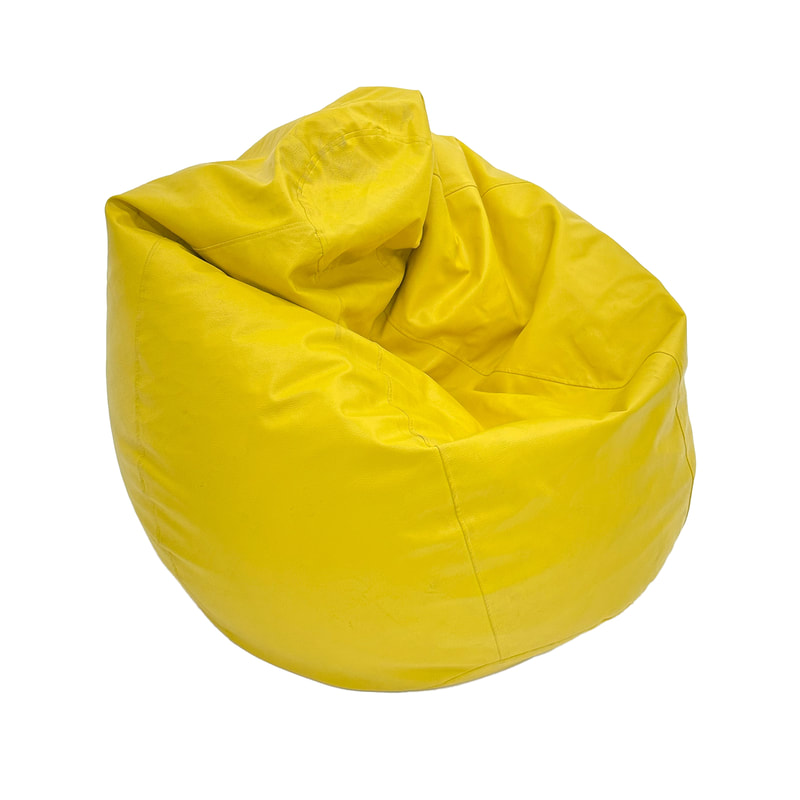 F-BB103-YL Miami bean bag in yellow fabric