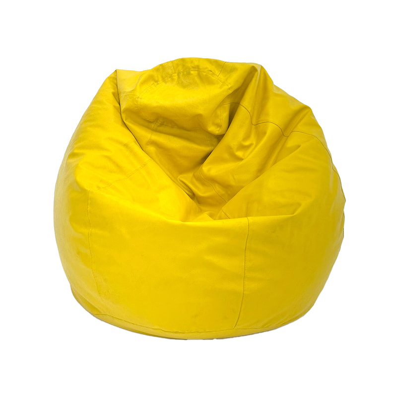 F-BB103-YL Miami bean bag in yellow fabric