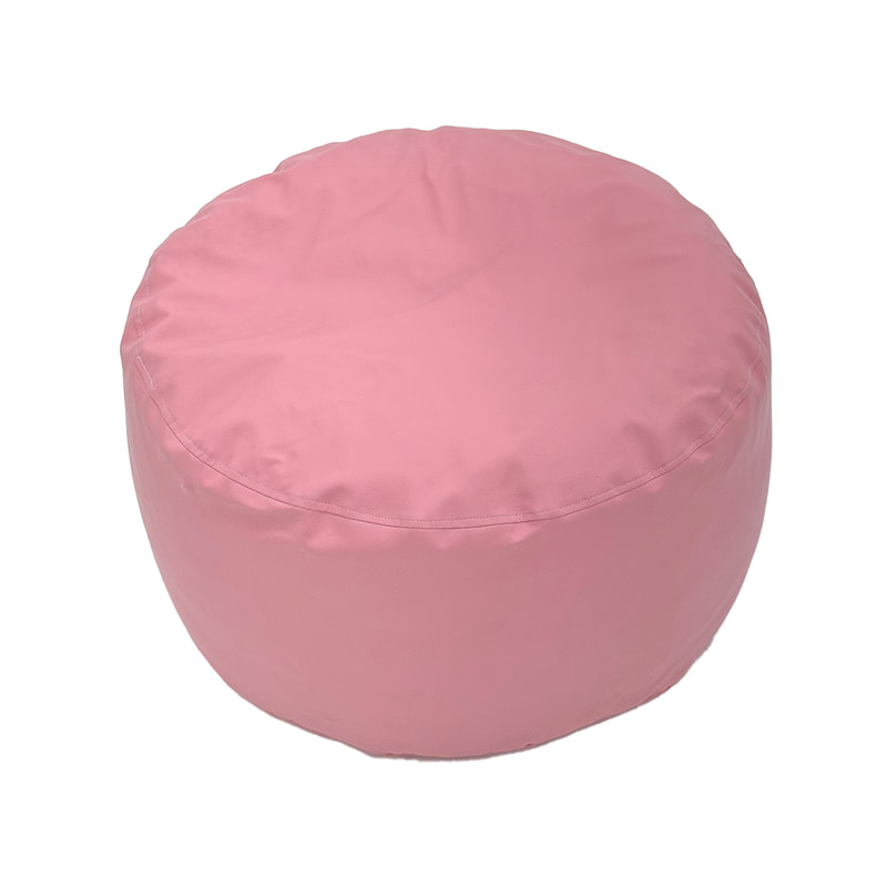 F-BB110-PI Oslo round bean bag in pink leatherette