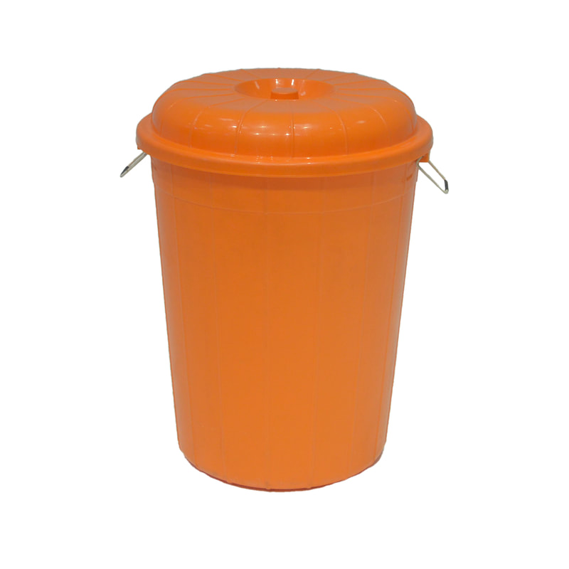 F-BI121-OR Type 1 Site bin in orange with a separate lid