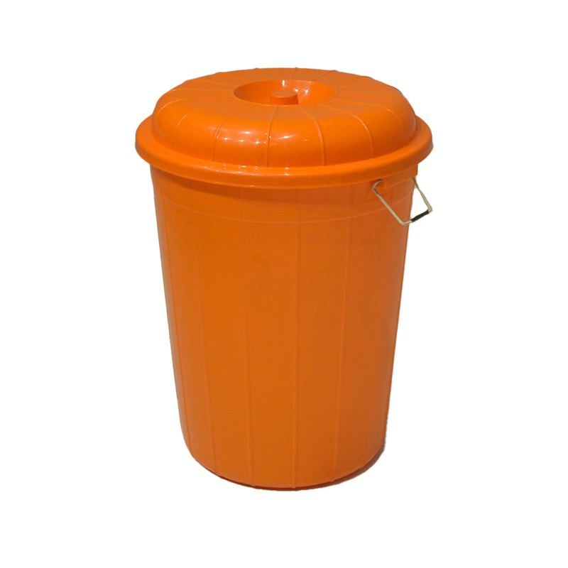 F-BI121-OR Type 1 Site bin in orange with a separate lid