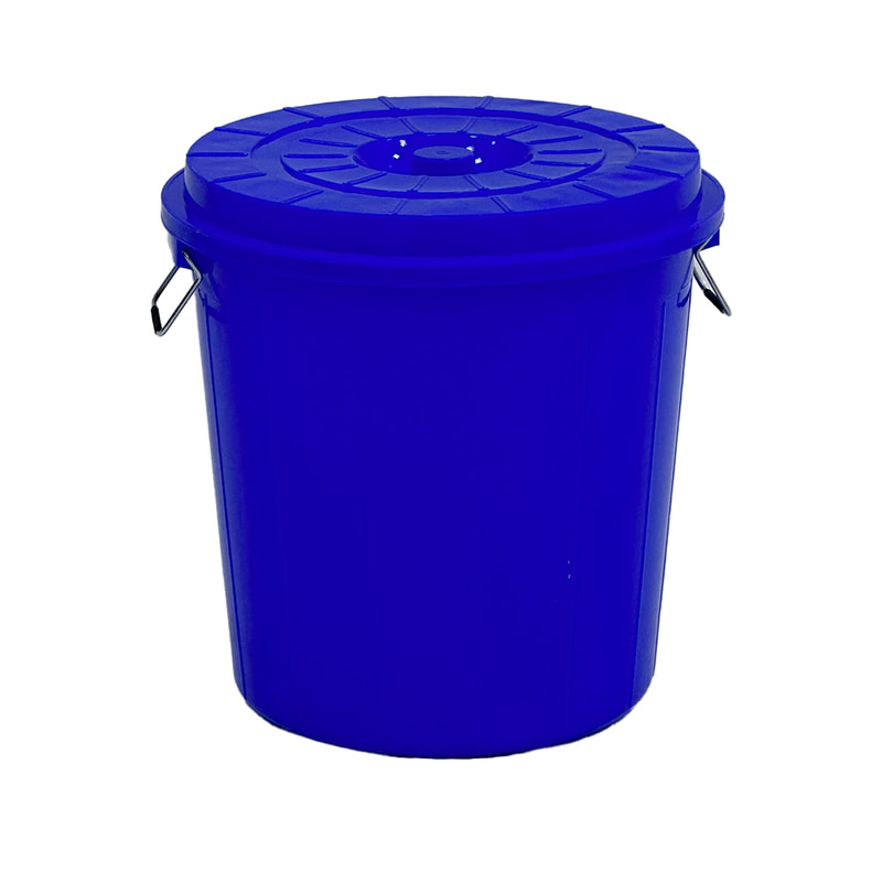 F-BI122-DB Type 2 Site bin in dark blue with a separate lid