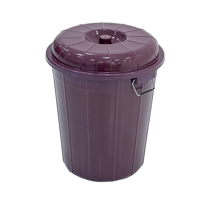 F-BI124-PR Type 4 Site bin in purple with a separate lid