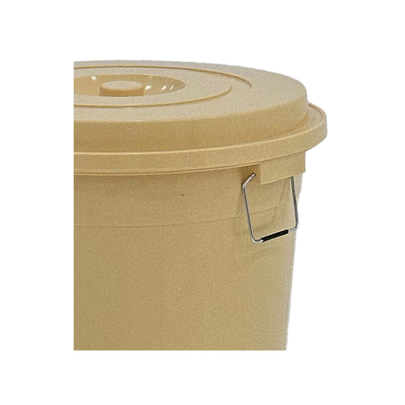 F-BI125-CR Type 5 Site bin in cream with a separate lid 
