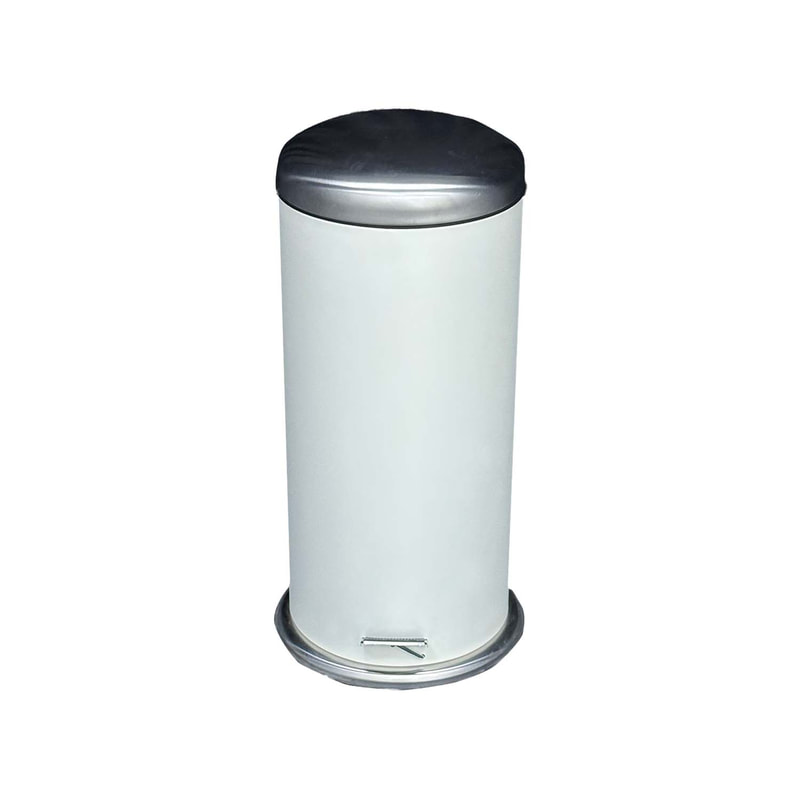 F-BI162-SI Type 2 Stainless steel bin in silver with a foot pedal