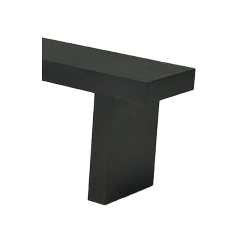F-BN102-BL 45cm high Ray bench in black paint finish