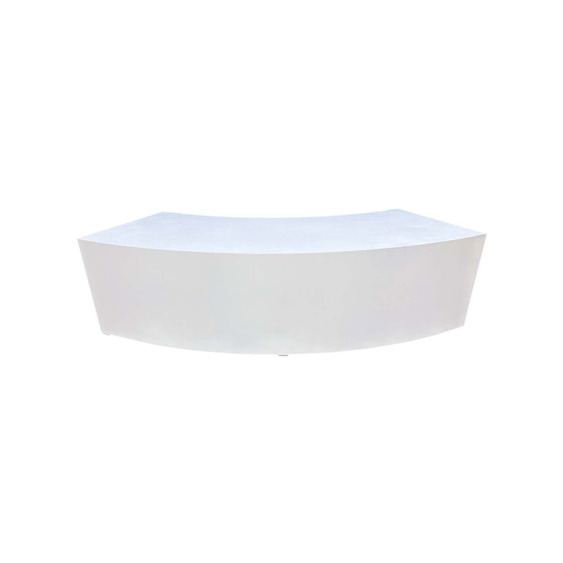 F-BQ105-WH Type 5 curved buffet counter in white