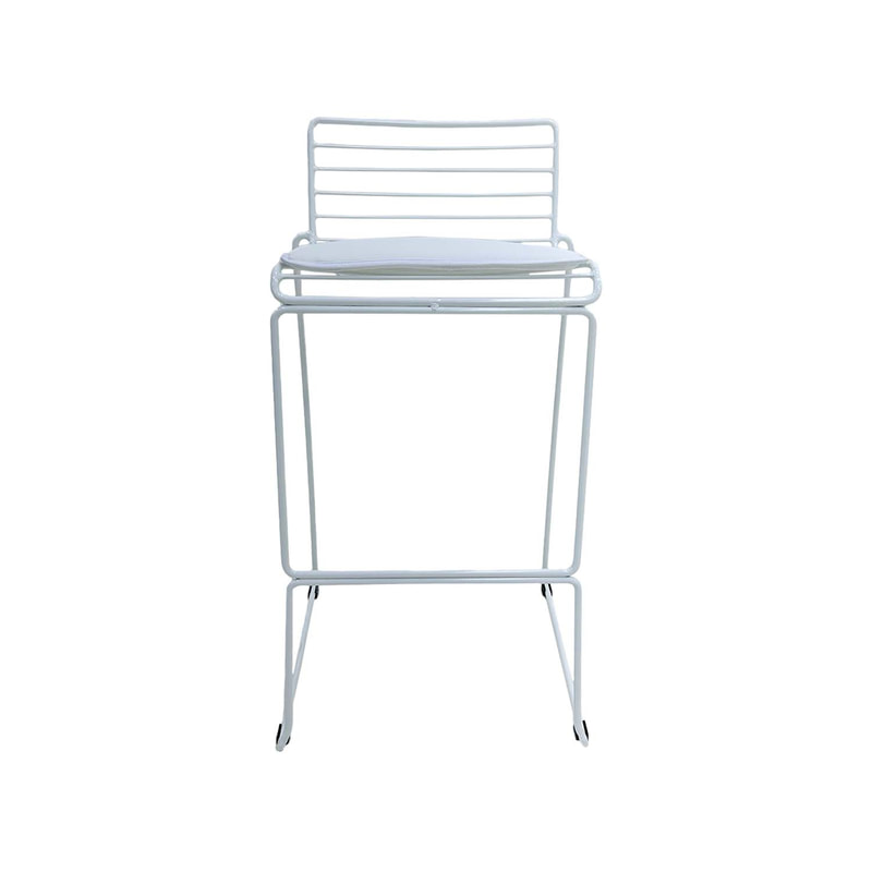 F-BS126-WH Isla barstool with white metal frame
