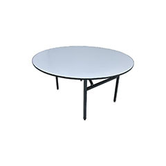5ft Round Banquet Table - Type 1 - Black & White  ​F-BT202-BW