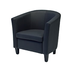 Sofia Club Chair - Black ​F-CC102-BL