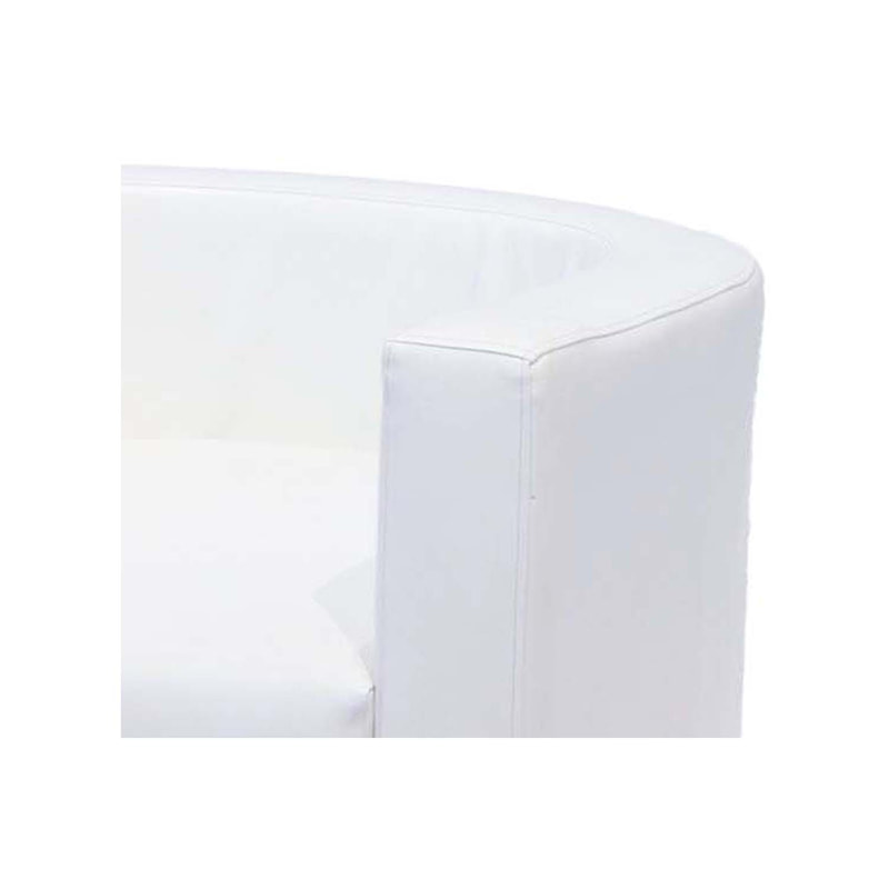F-CC104-WH German club chair in white leatherette