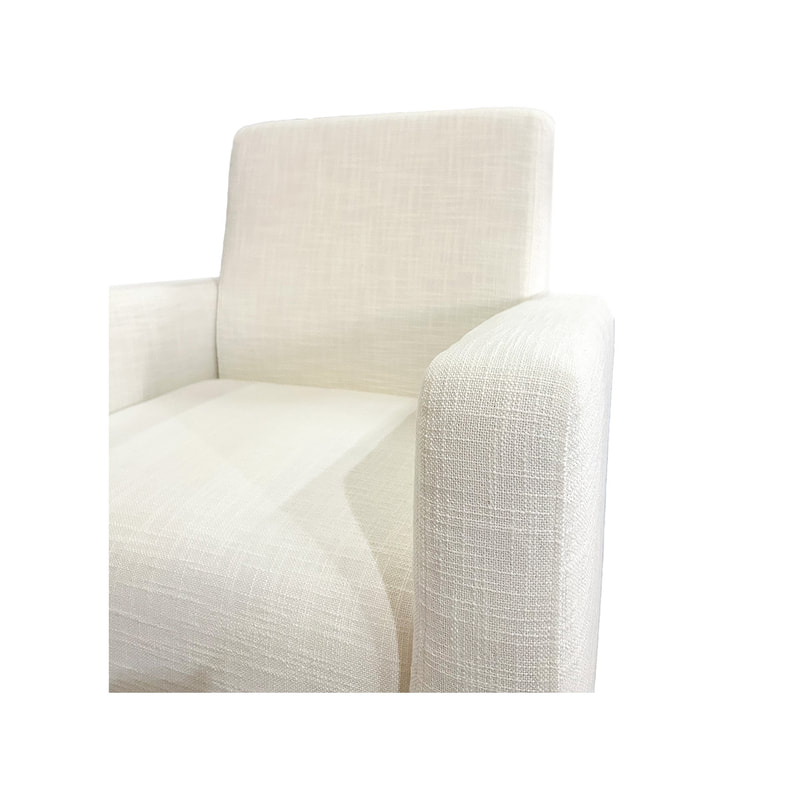 F-CC107-WH Helsinki club chair in white cotton fabric
