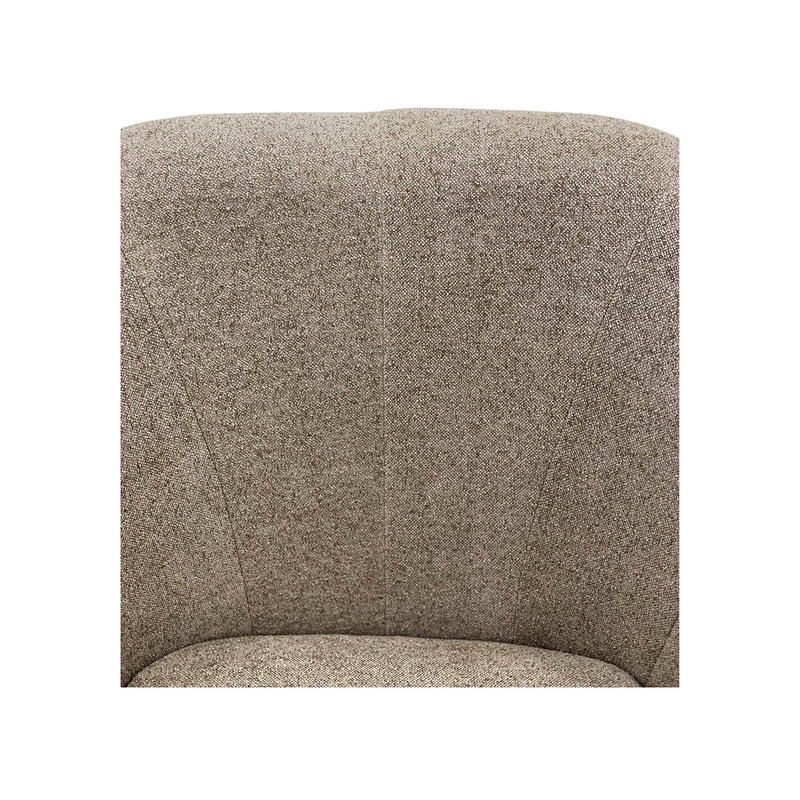 F-CC112-BE Harper club chair in beige fabric with black legs