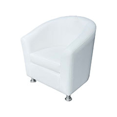 Prague Club Chair - White  F-CC148-WH