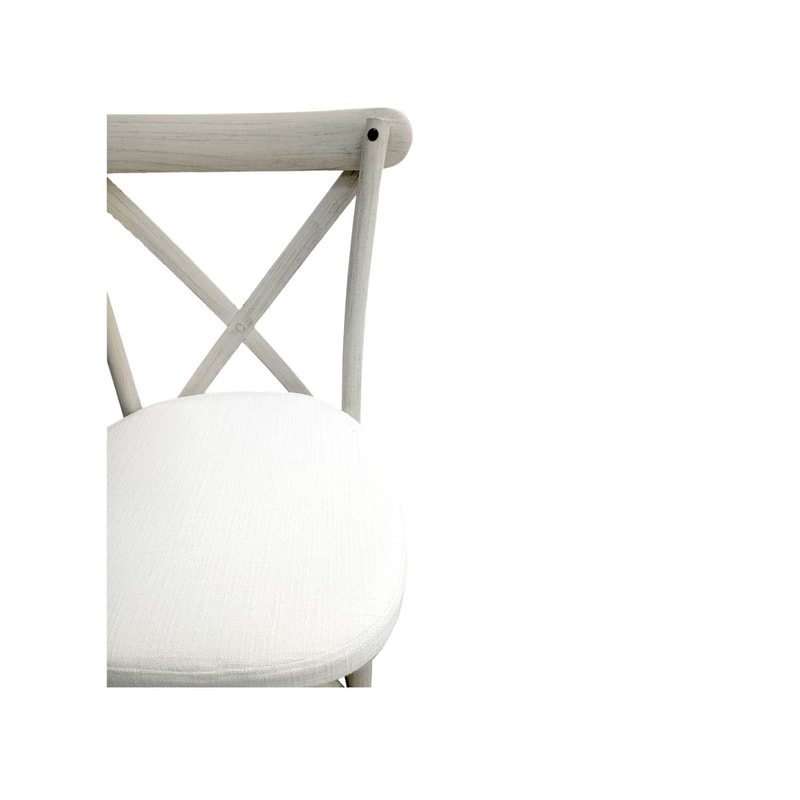 F-CH102-WH Carissa cross-back chair in white