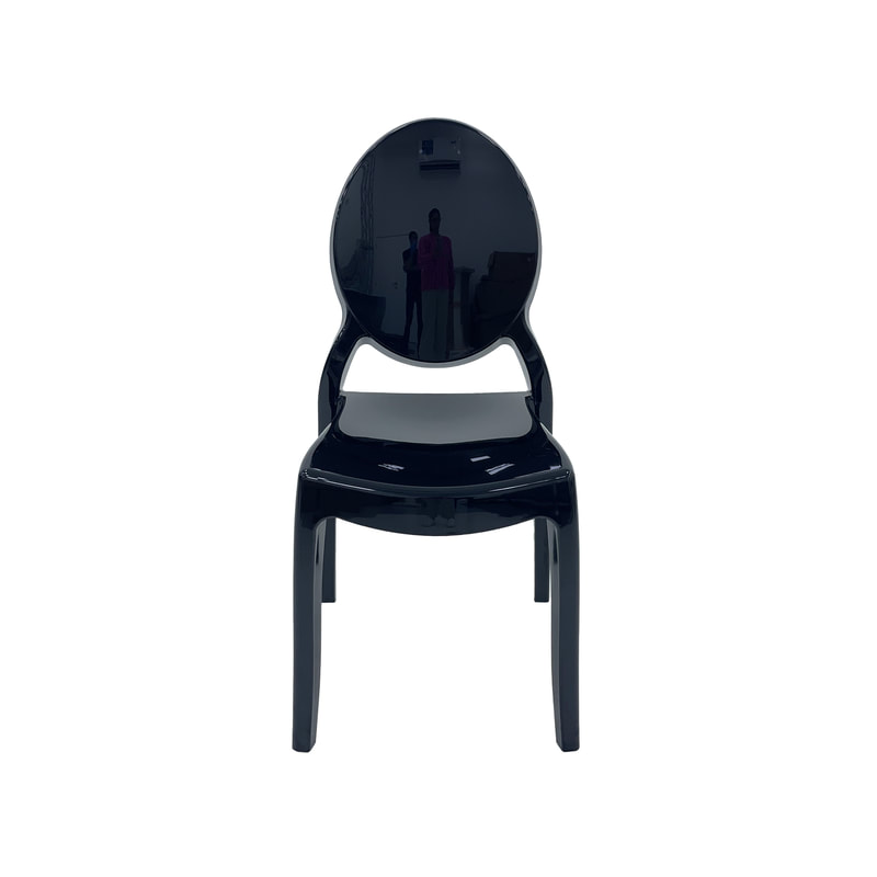 F-CH106-BL Ghost chair in black acrylic