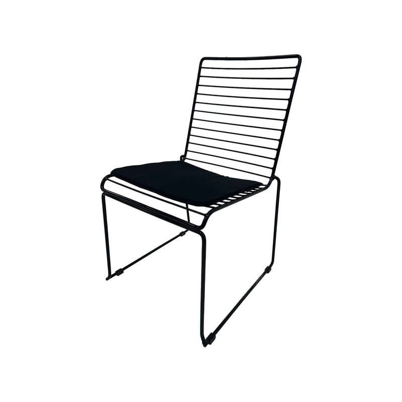 F-CH126-BL Isla chair with black metal frame