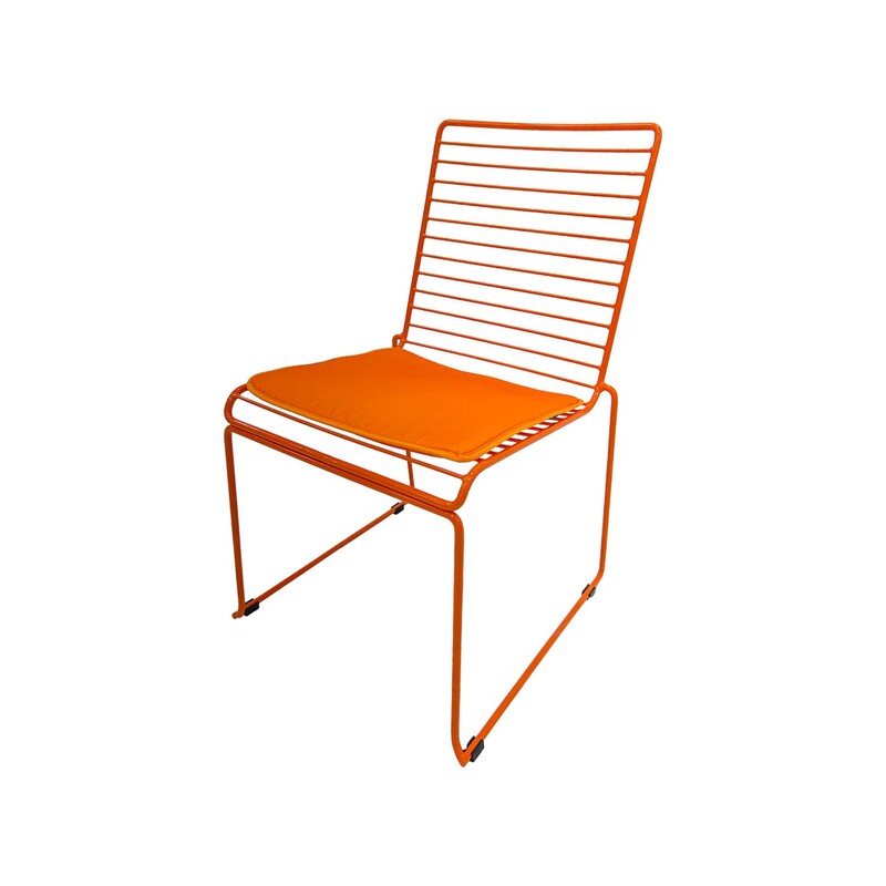 F-CH126-OR Isla chair with orange metal frame