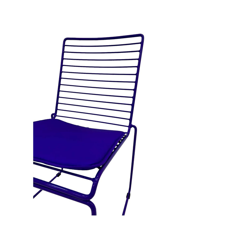 F-CH126-PR Isla chair with purple metal frame