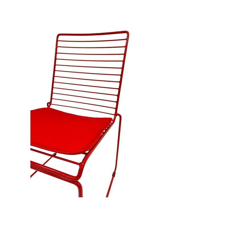 F-CH126-RE Isla chair with red metal frame