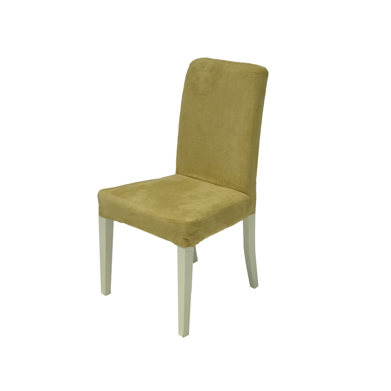 F-CH128-GD Henry chair with gold suede fitted cover