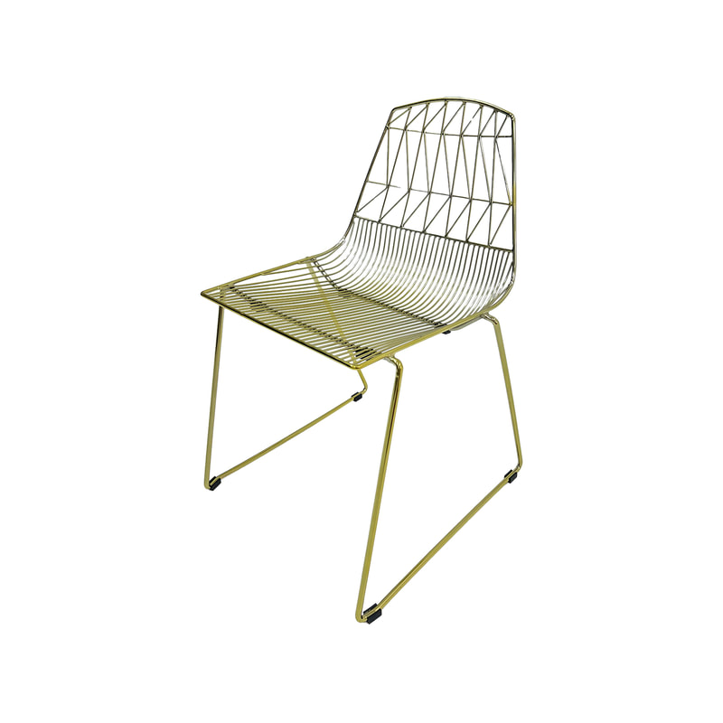 F-CH129-CG Arrow chair with champagne gold metal frame
