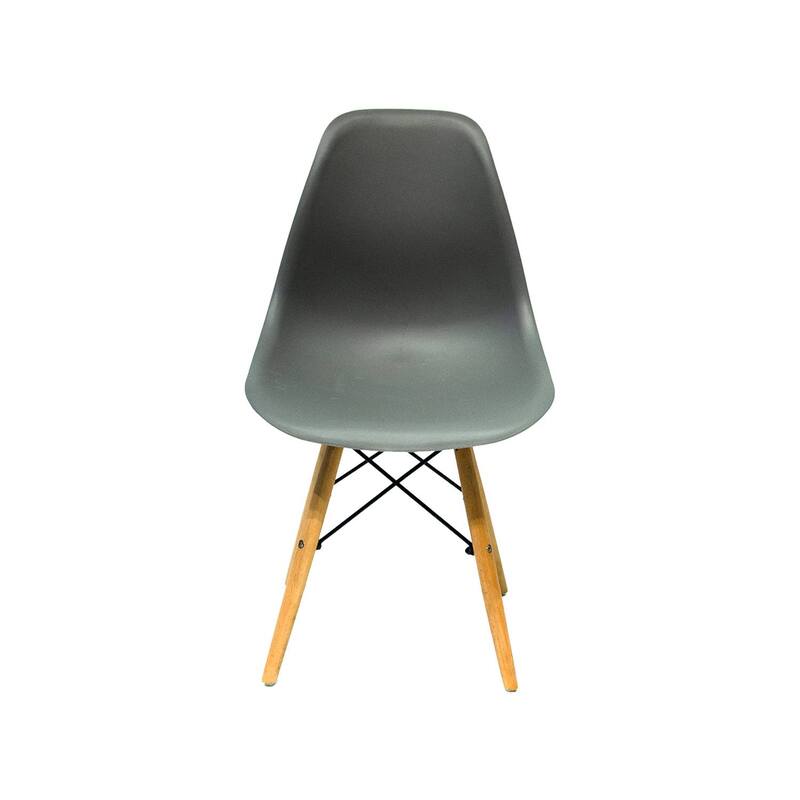 F-CH130-GY Eames chair in grey with wooden legs Picture