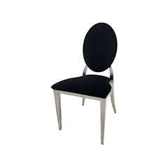 Silver Dior Chair - Black ​F-CH132-BL