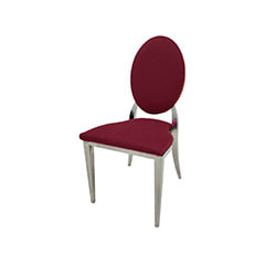 Silver Dior Barstool - Dark Red F-BS132-DR
