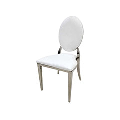 Silver Dior Barstool - White F-BS132-WH