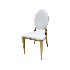 Gold Dior Chair - White F-CH133-WH