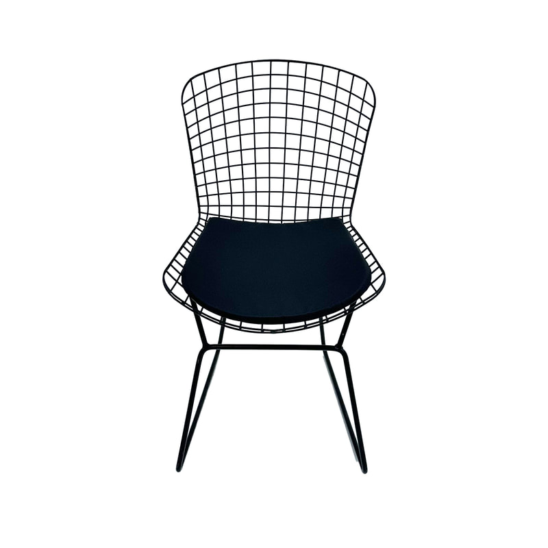 F-CH146-BL Pasca chair with black mesh wire frame