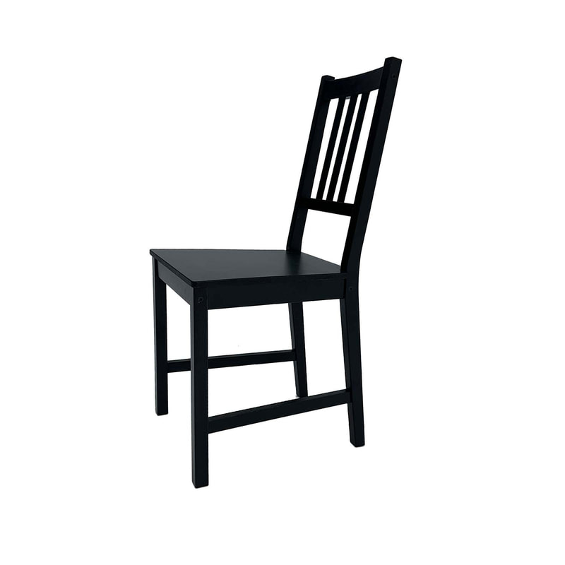 F-CH164-BL Stefan chair with black wooden frame