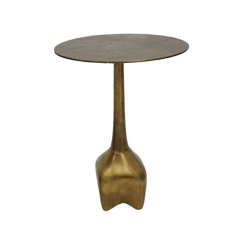 F-CS179-BA Lucci side table in brass finish - Type 1