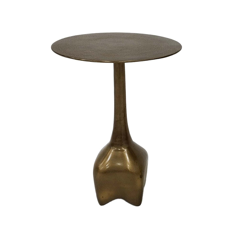 F-CS180-BA Lucci side table in brass finish - Type 2