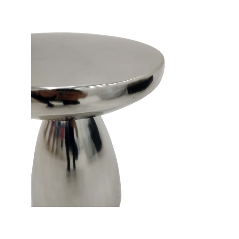 F-CS185-SI Lorin side table in brushed silver