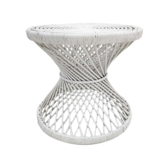Peacock Side Table - White  F-CS204-WH